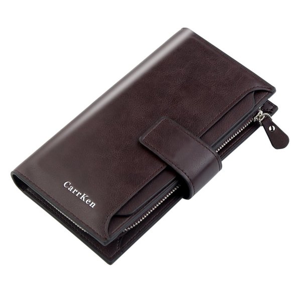 Men's long zipper wallet